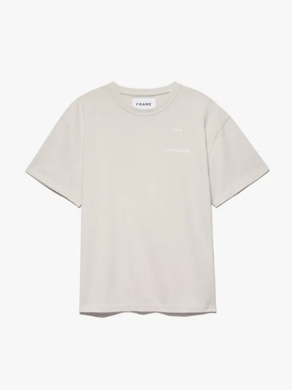 FRAME Logo Print Tee -- White Beige sold by Frame Denim