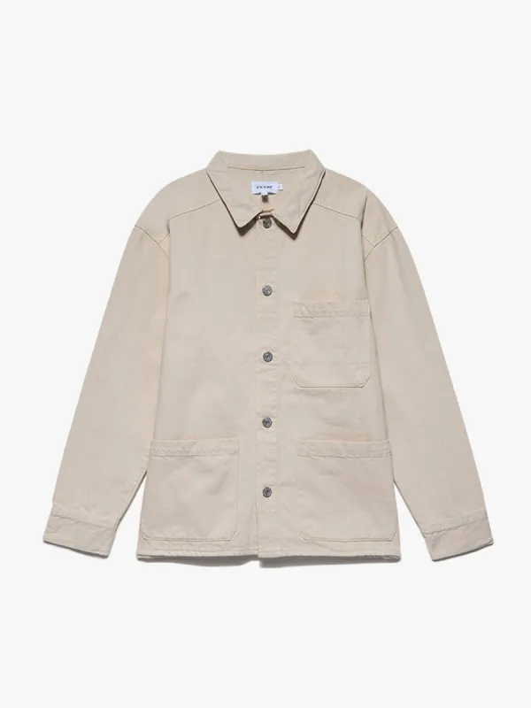 Denim Overshirt -- White Beige sold by Frame Denim