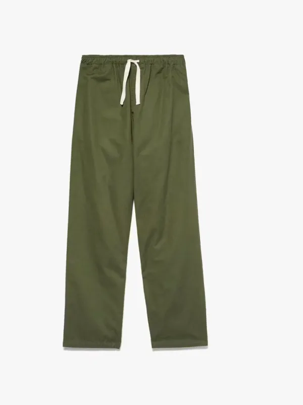 Cotton Wide Trouser -- Army Green sold by Frame Denim