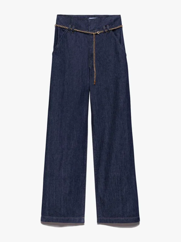 Cinched High Rise Wide Leg -- Rinse sold by Frame Denim
