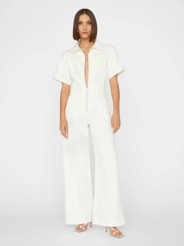 Wide Leg Jumpsuit -- Off White sold by Frame Denim