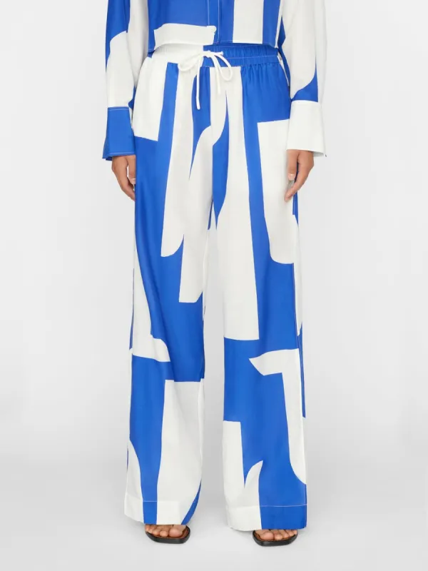 Drawstring Lounge Pant -- Ultramarine Multi made by Frame Denim