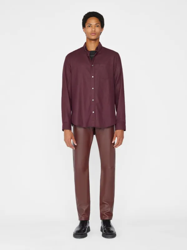 Wool Blend Shirt -- Dark Burgundy sold by Frame Denim