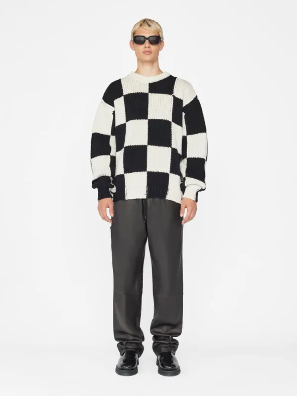 Wide Leather Pant -- Noir sold by Frame Denim