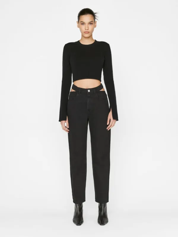 Le High 'N' Tight Straight Cut Out -- Film Noir sold by Frame Denim