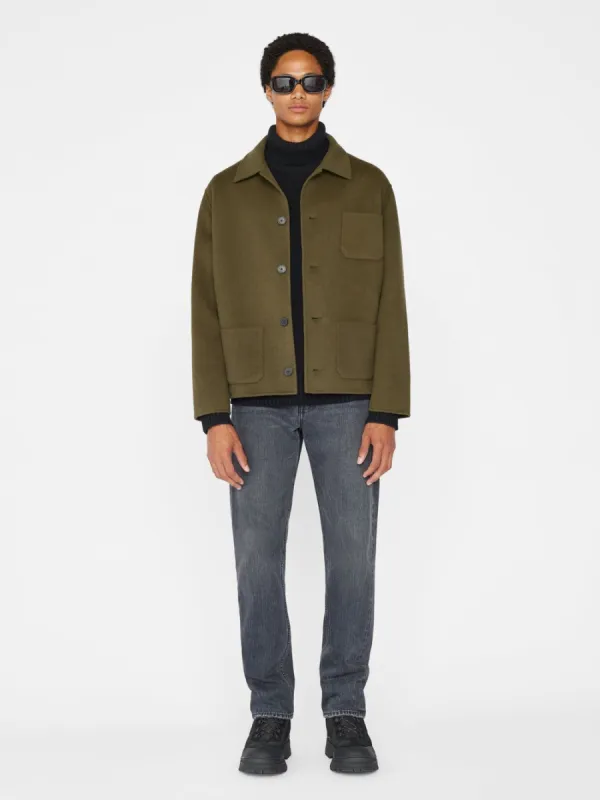 Double Face Wool Jacket -- Olive Green made by Frame Denim
