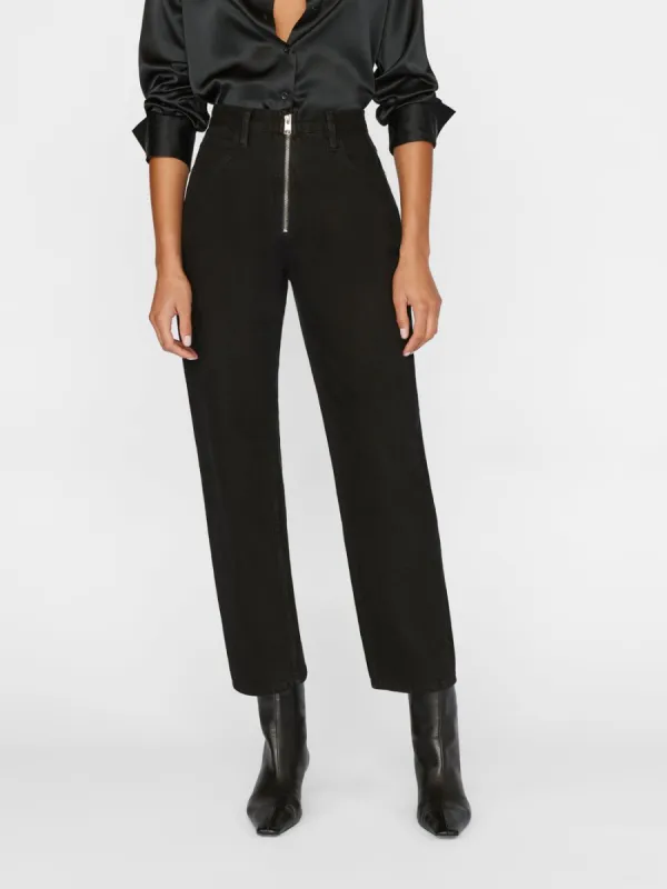 Le High 'N' Tight Straight Zip  -- Film Noir sold by Frame Denim