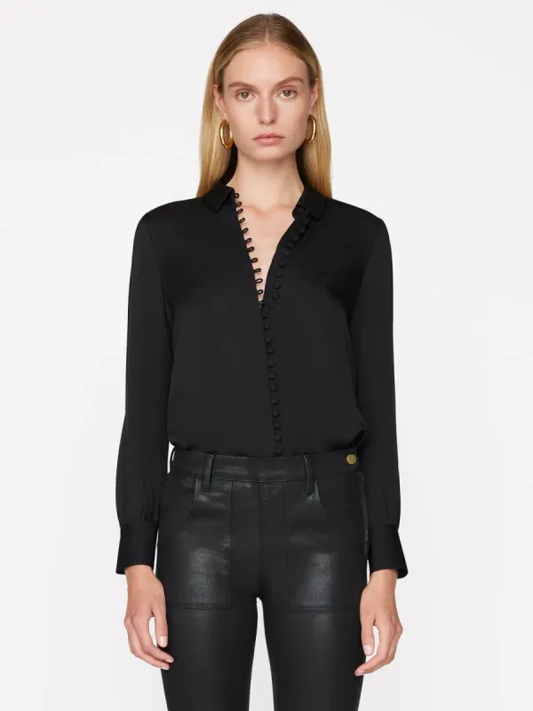 Le Victorian Button Up -- Noir made by Frame Denim