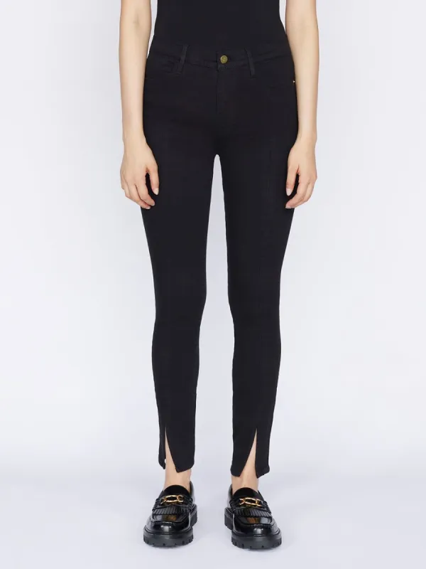 Le High Skinny Front Split -- Film Noir sold by Frame Denim