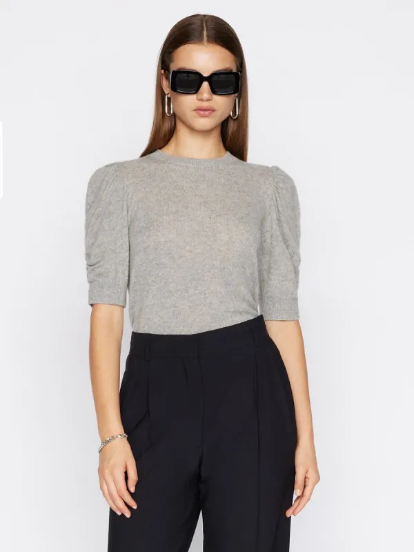 Frankie Cashmere Crew -- Gris Heather sold by Frame Denim