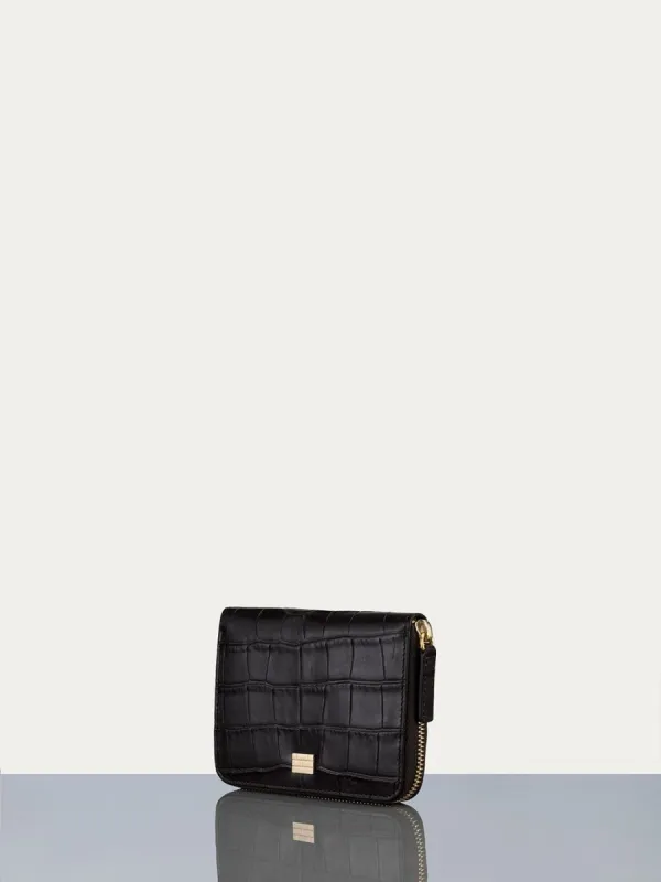 Compact Wallet -- Chocolate Croc sold by Frame Denim