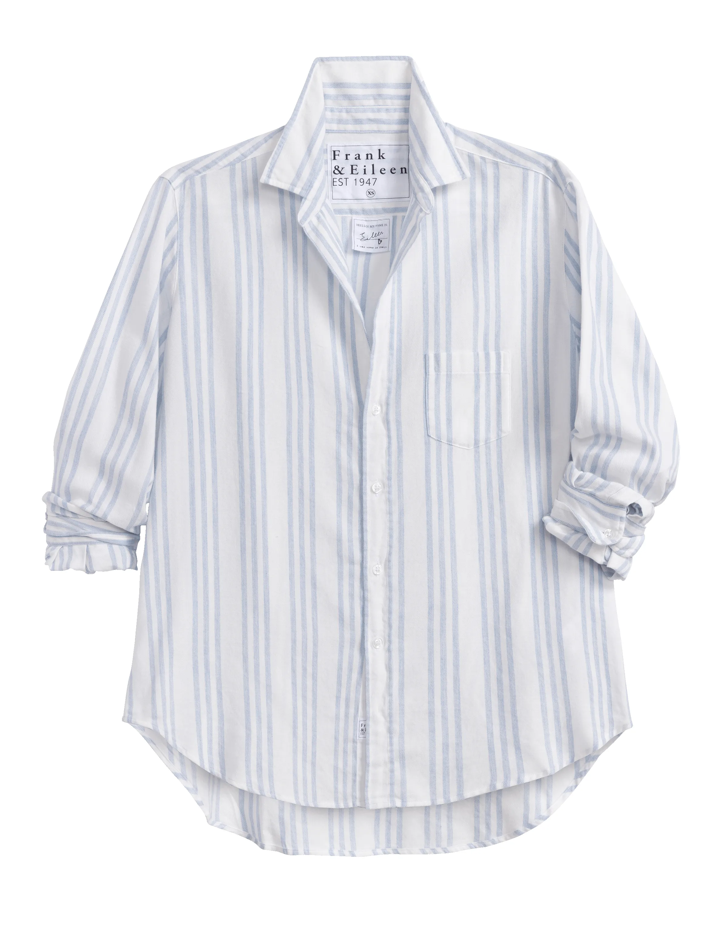 EILEEN Multi Blue Stripe, Italian Flannel sold by Frank & Eileen product image thumbnail 5