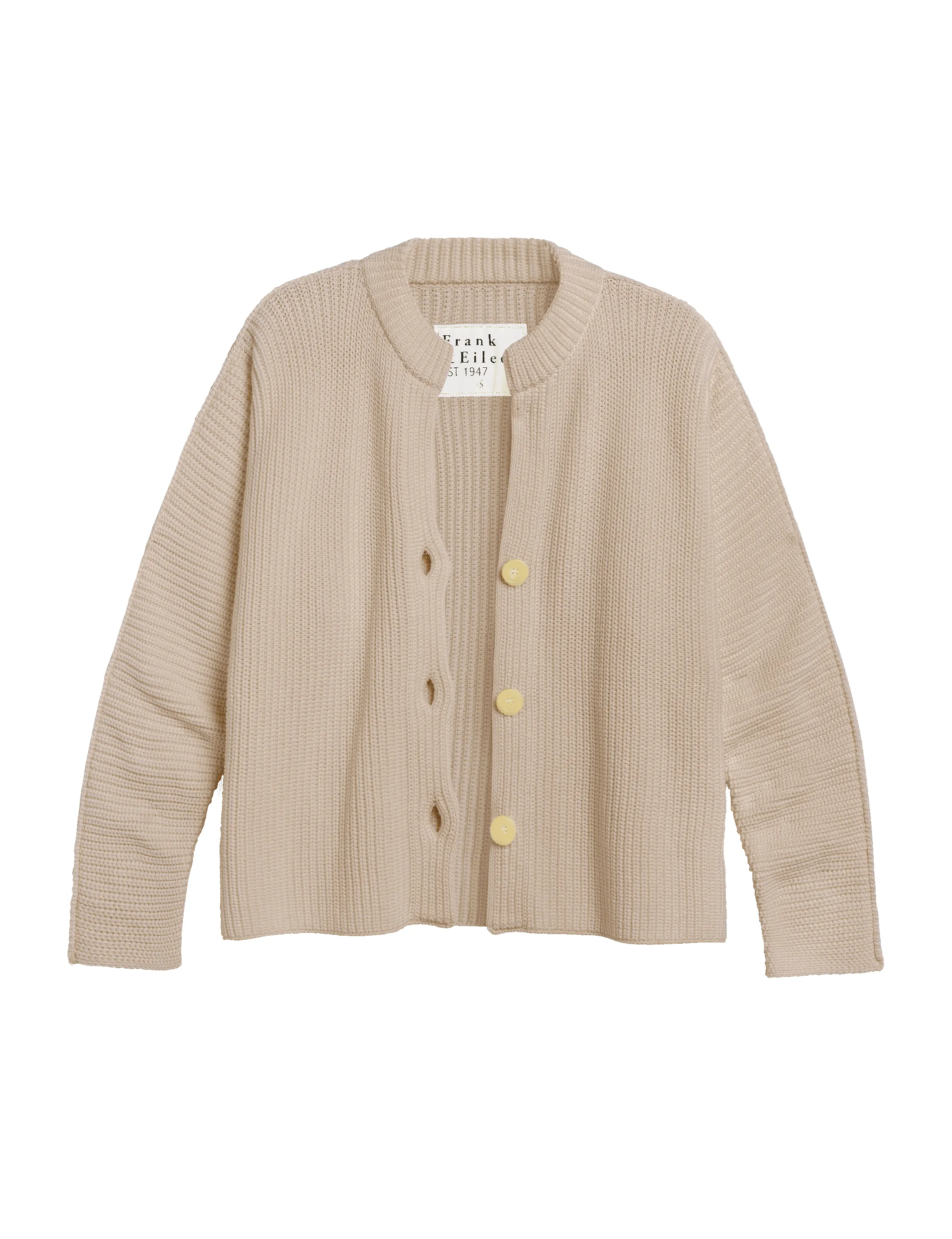 MONTECITO CARDIGAN Sand, Pure Italian Cotton sold by Frank & Eileen