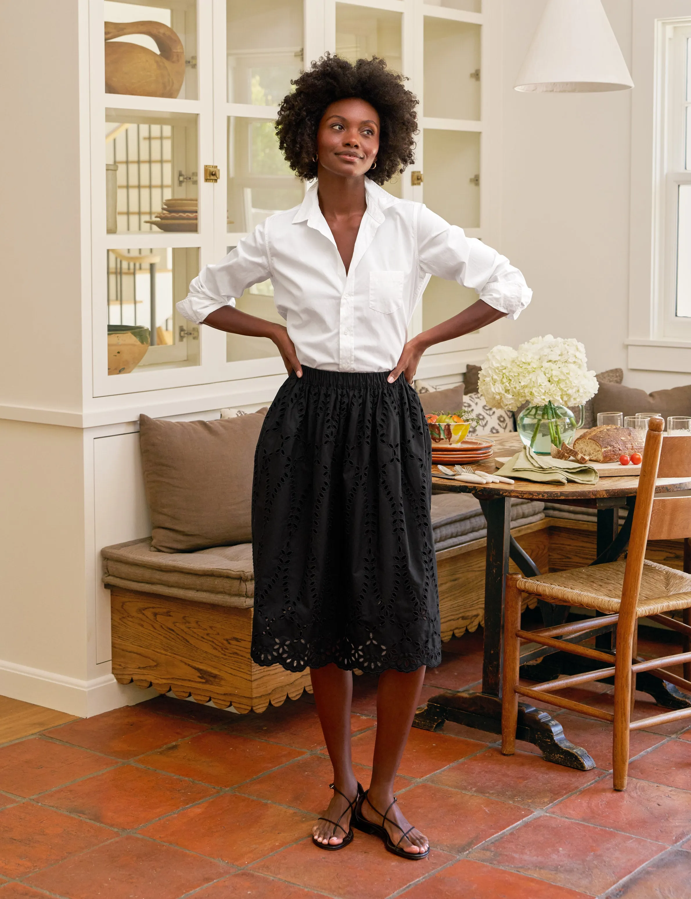 GRACE SKIRT Black, Eyelet Cotton sold by Frank & Eileen product image thumbnail 5