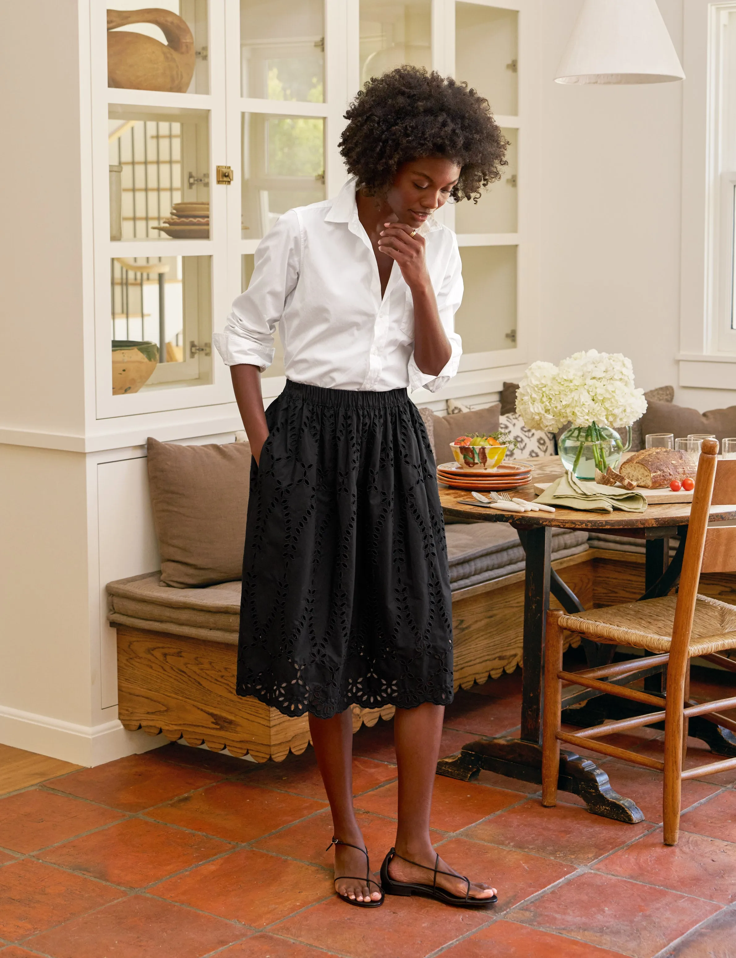 GRACE SKIRT Black, Eyelet Cotton sold by Frank & Eileen product image thumbnail 4