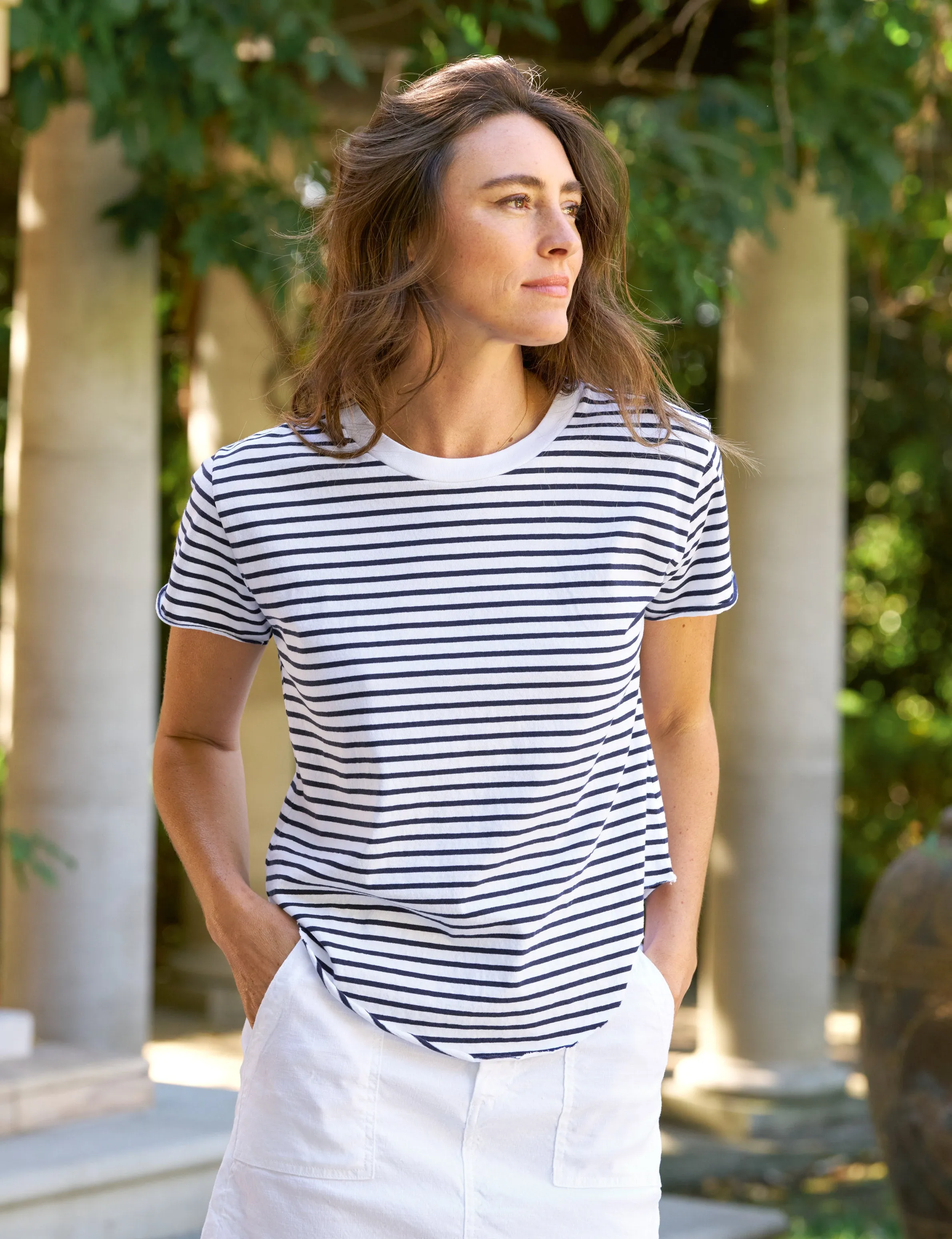 THEO Navy French Stripe, Heritage Jersey sold by Frank & Eileen