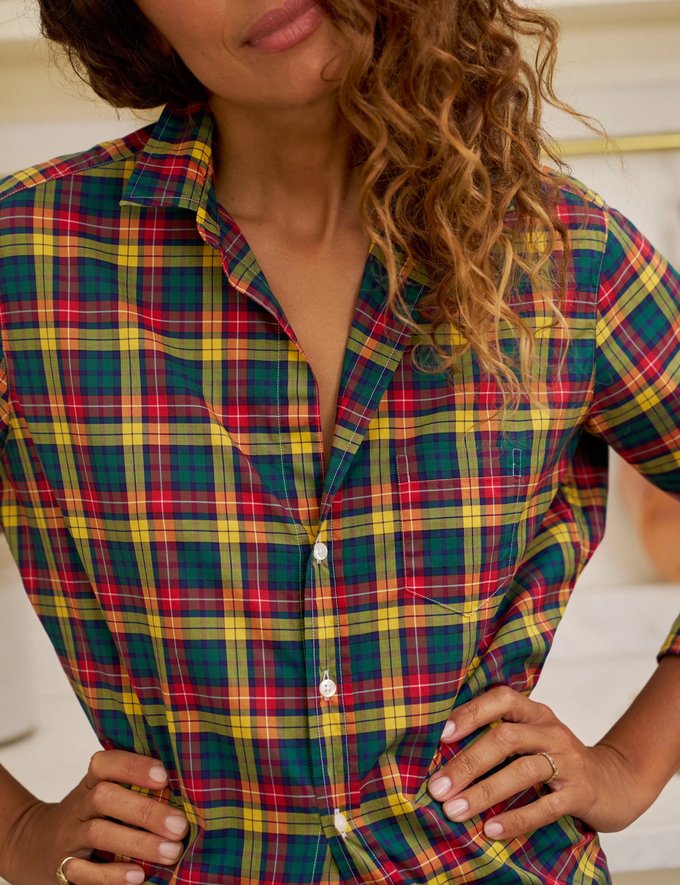 EILEEN Yellow and Red Plaid, Italian Classic Poplin sold by Frank & Eileen product image thumbnail 3