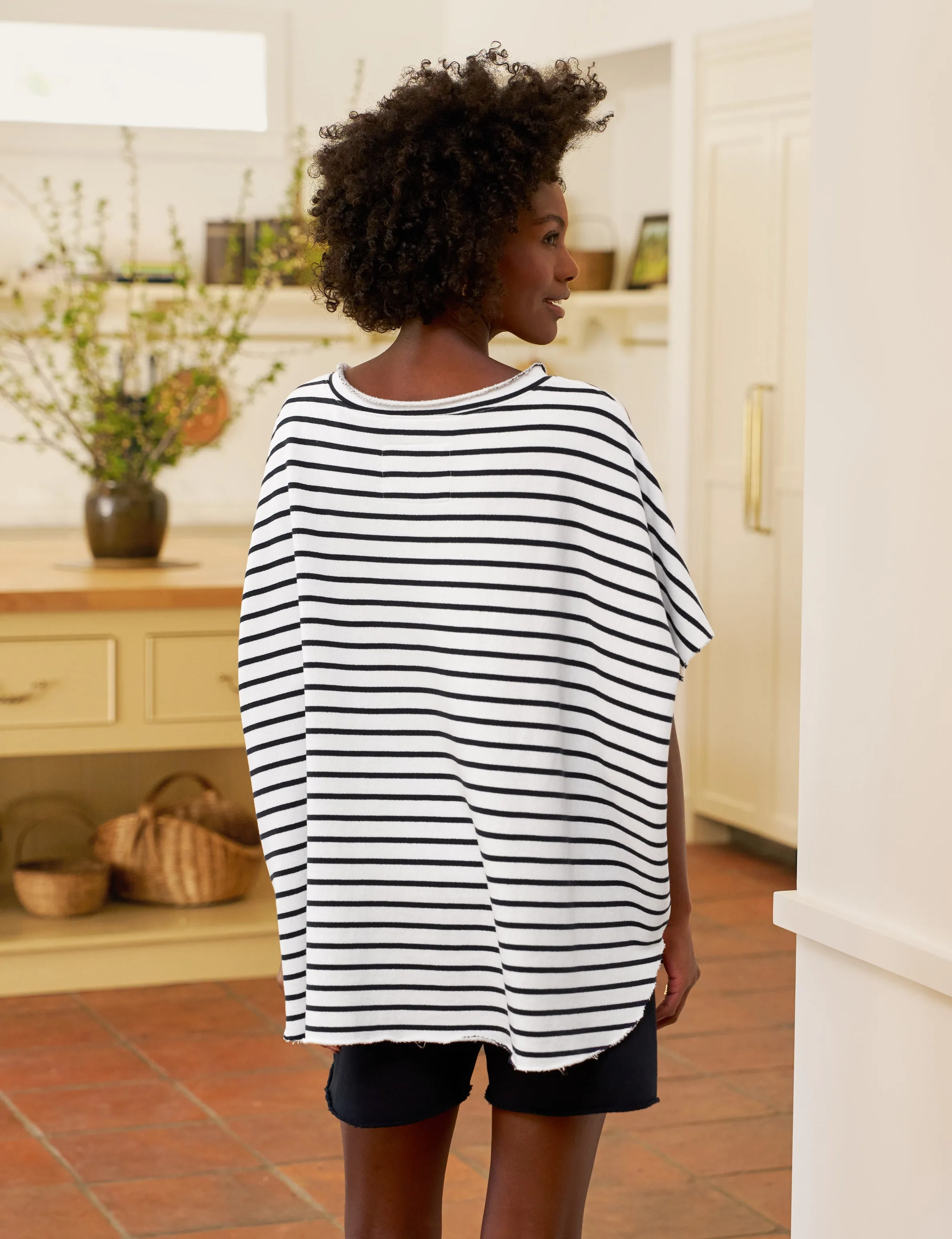 OLIVE Wide Navy French Stripe, Triple Fleece sold by Frank & Eileen product image thumbnail 2