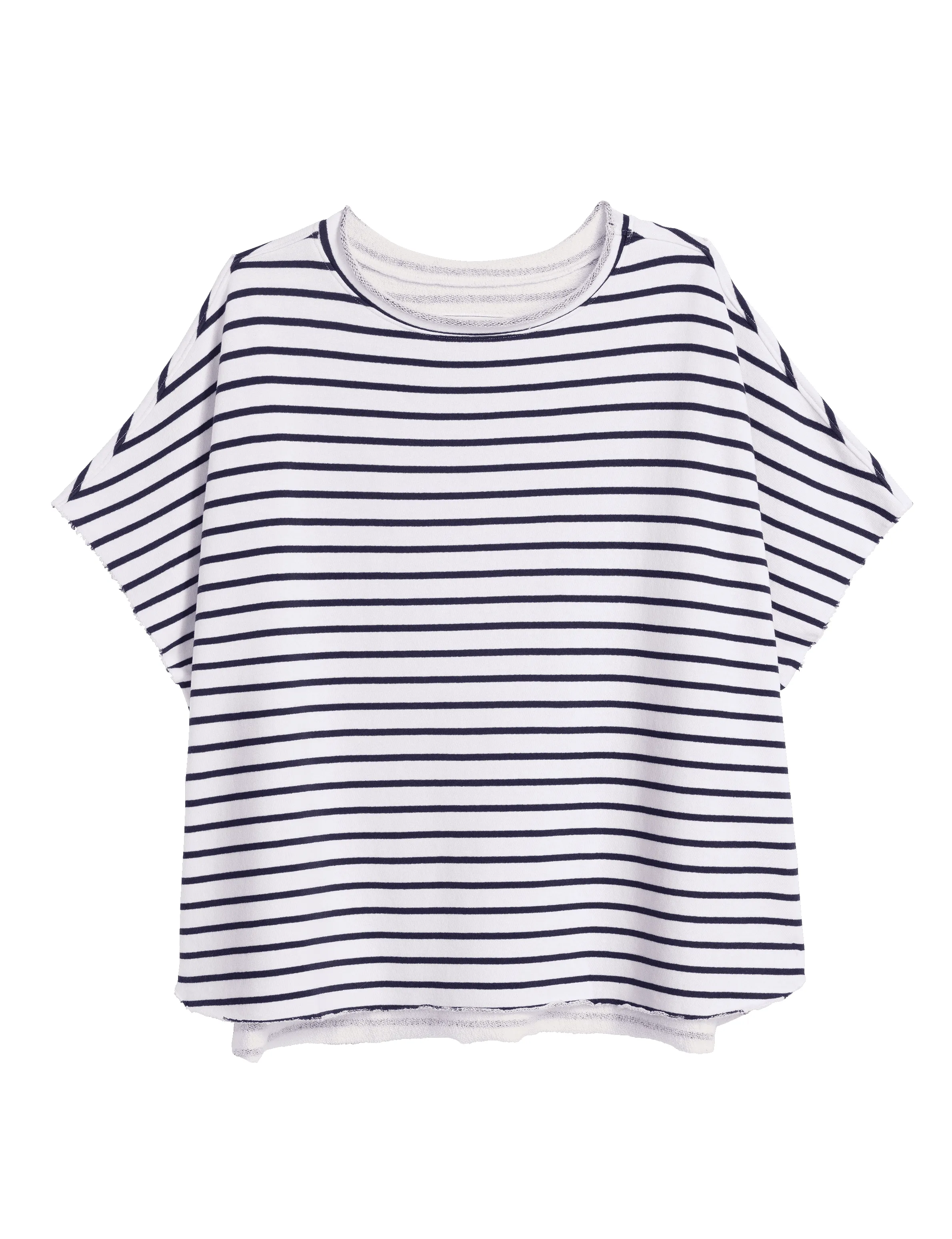 OLIVE Wide Navy French Stripe, Triple Fleece sold by Frank & Eileen product image thumbnail 4