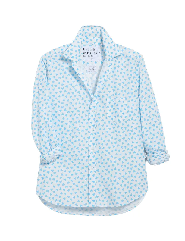 EILEEN Bright Blue Messy Hearts, Casual Cotton sold by Frank & Eileen