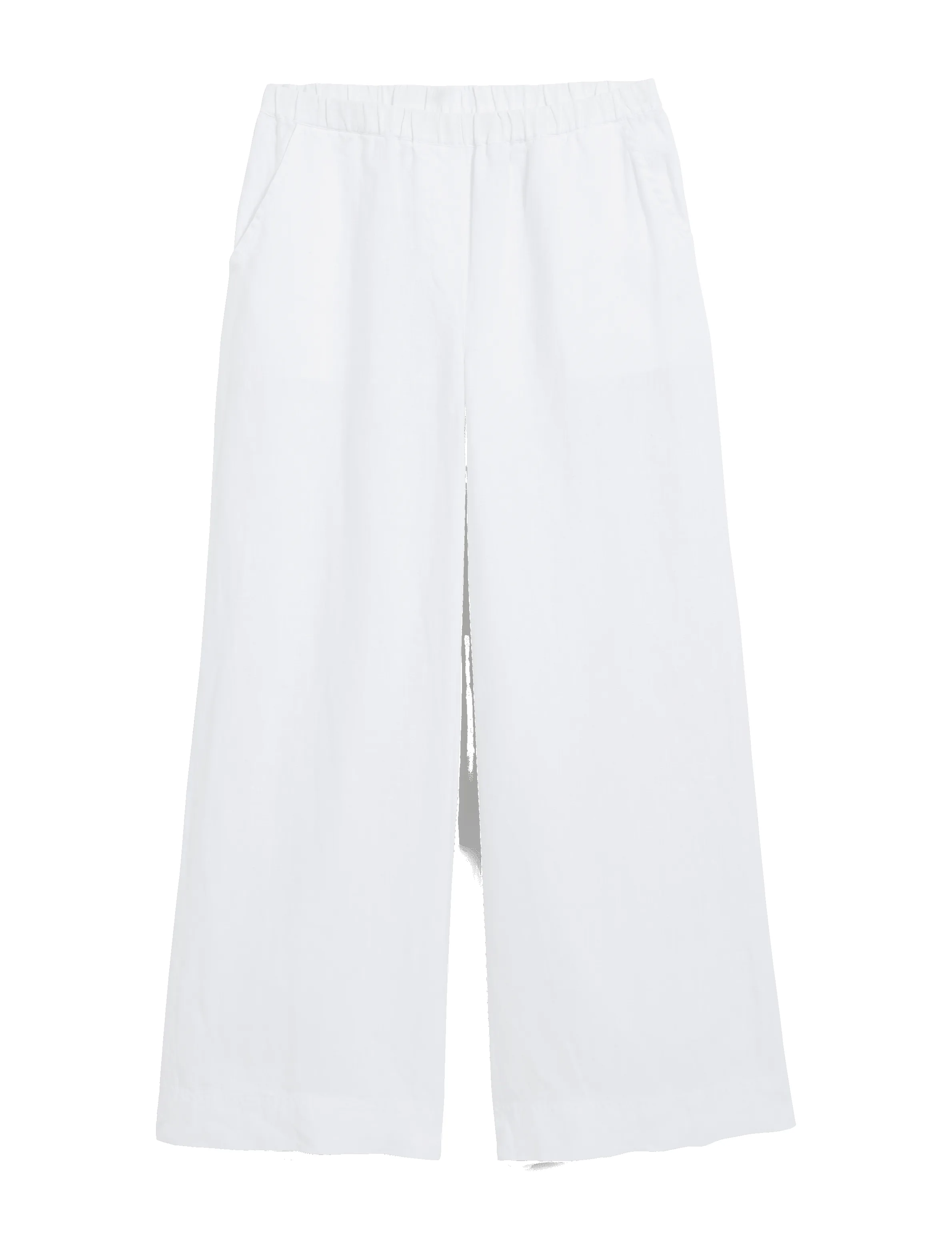 WIDE-LEG PULL-ON LINEN PANT White, Washed Linen sold by Frank & Eileen product image thumbnail 2