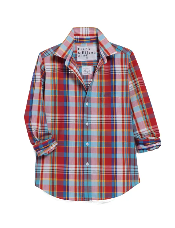 BARRY Primary Color Plaid, Italian Classic Poplin made by Frank & Eileen