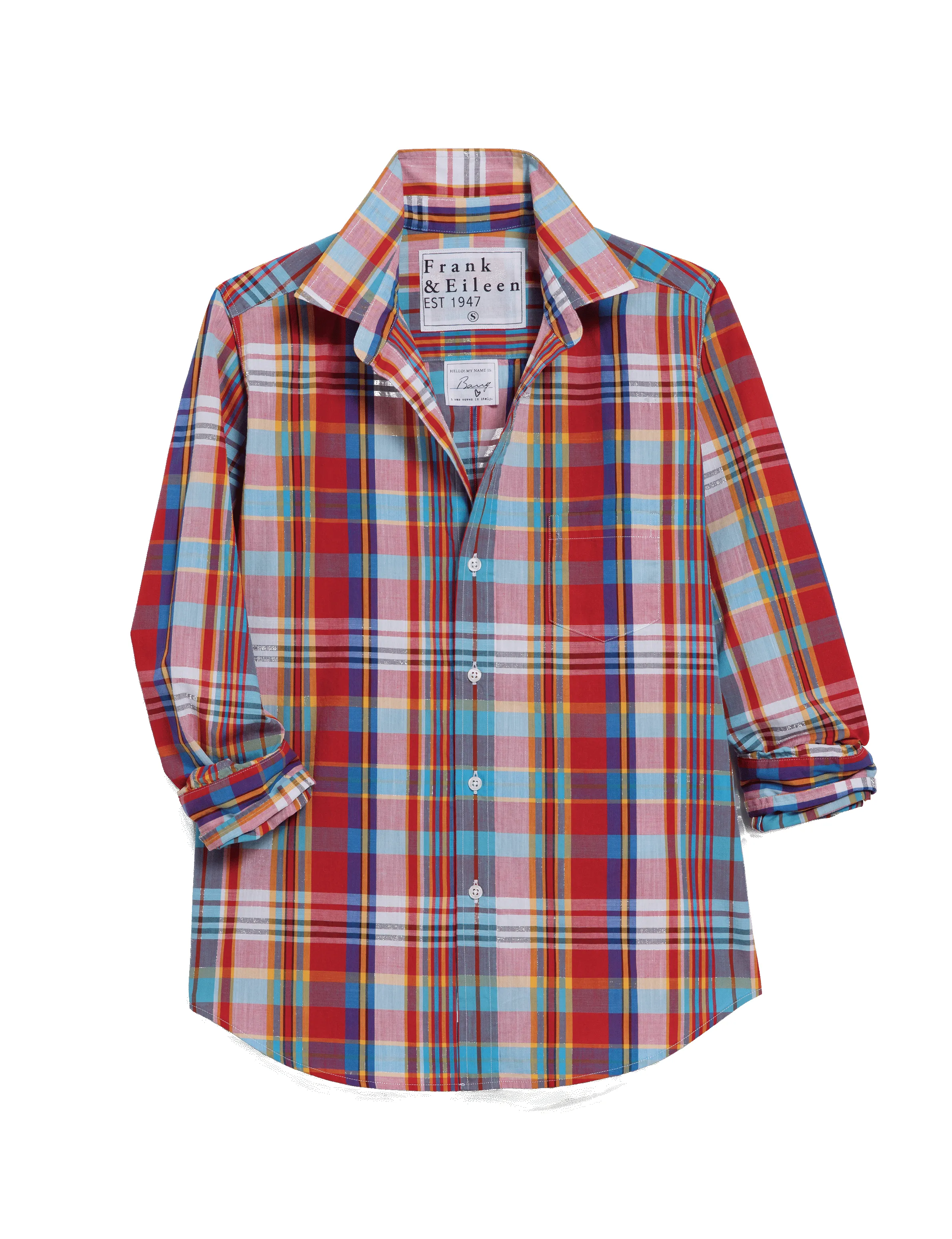 BARRY Primary Color Plaid, Italian Classic Poplin sold by Frank & Eileen