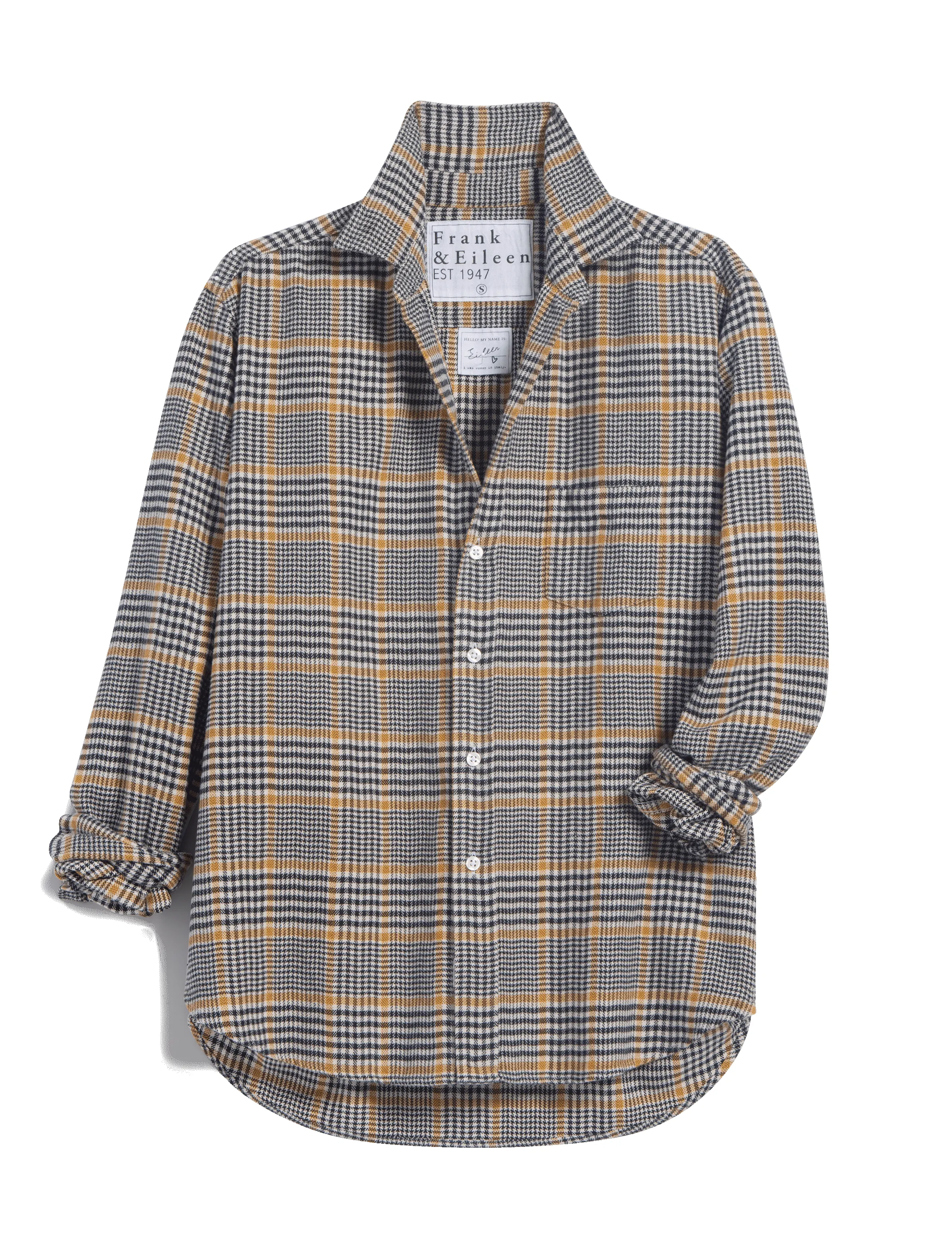 EILEEN Camel and Black Plaid, Italian Flannel sold by Frank & Eileen product image thumbnail 5