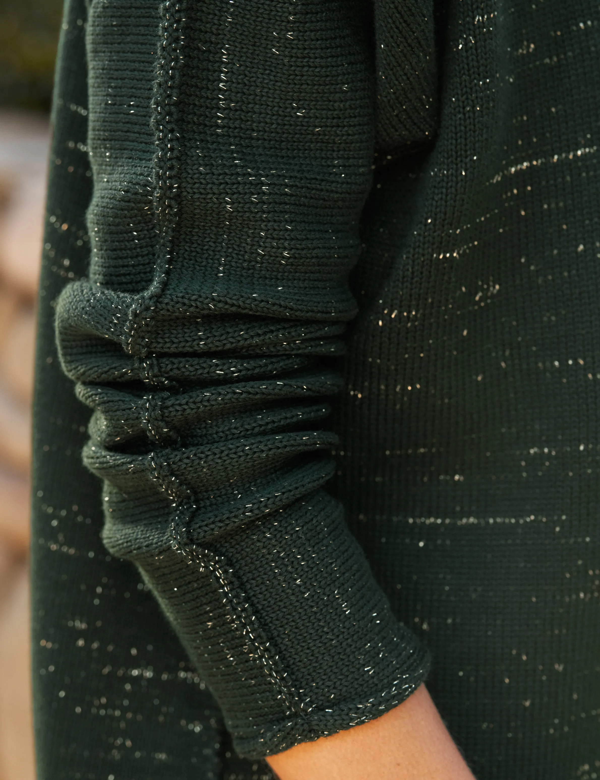 MONTEREY Green with Gold Glitter, Pure Italian Cotton sold by Frank & Eileen product image thumbnail 3