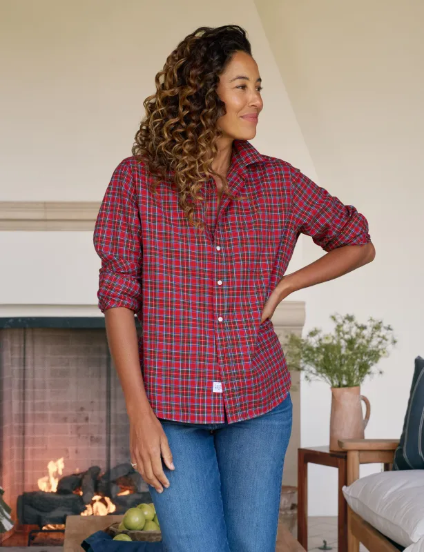 EILEEN Multicolor Small Red Plaid, Italian Flannel sold by Frank & Eileen