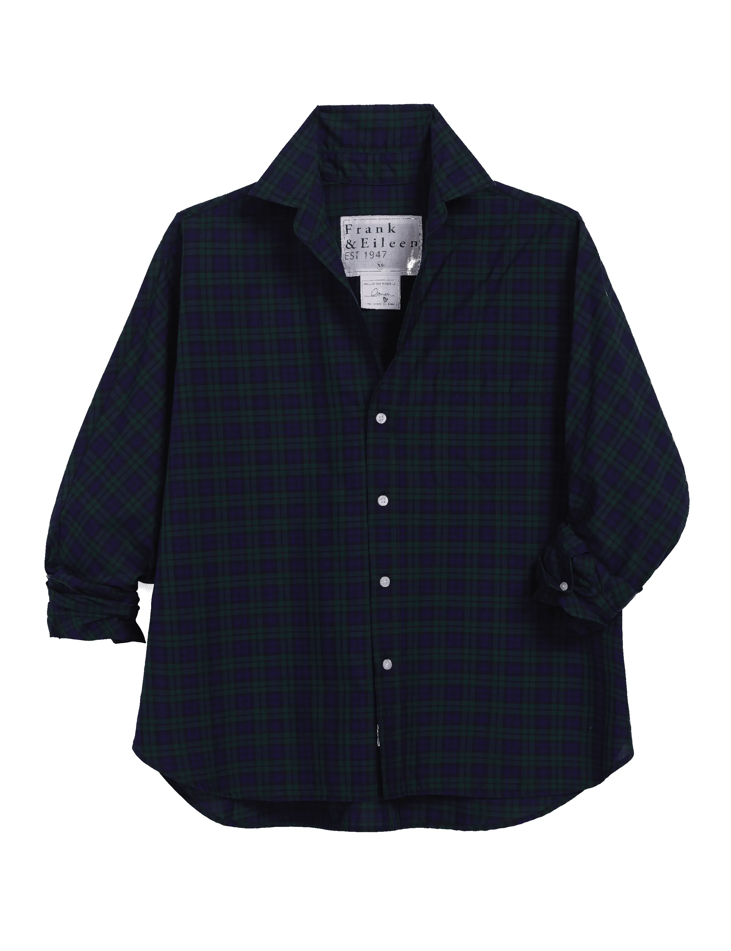 OONA Green and Blue with Black Plaid, Italian Cotton sold by Frank & Eileen product image thumbnail 4