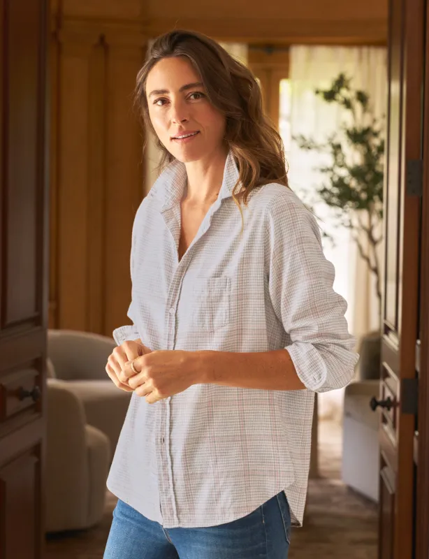 EILEEN Gray and Pink with Cream Plaid, Italian Cashmere Touch sold by Frank & Eileen