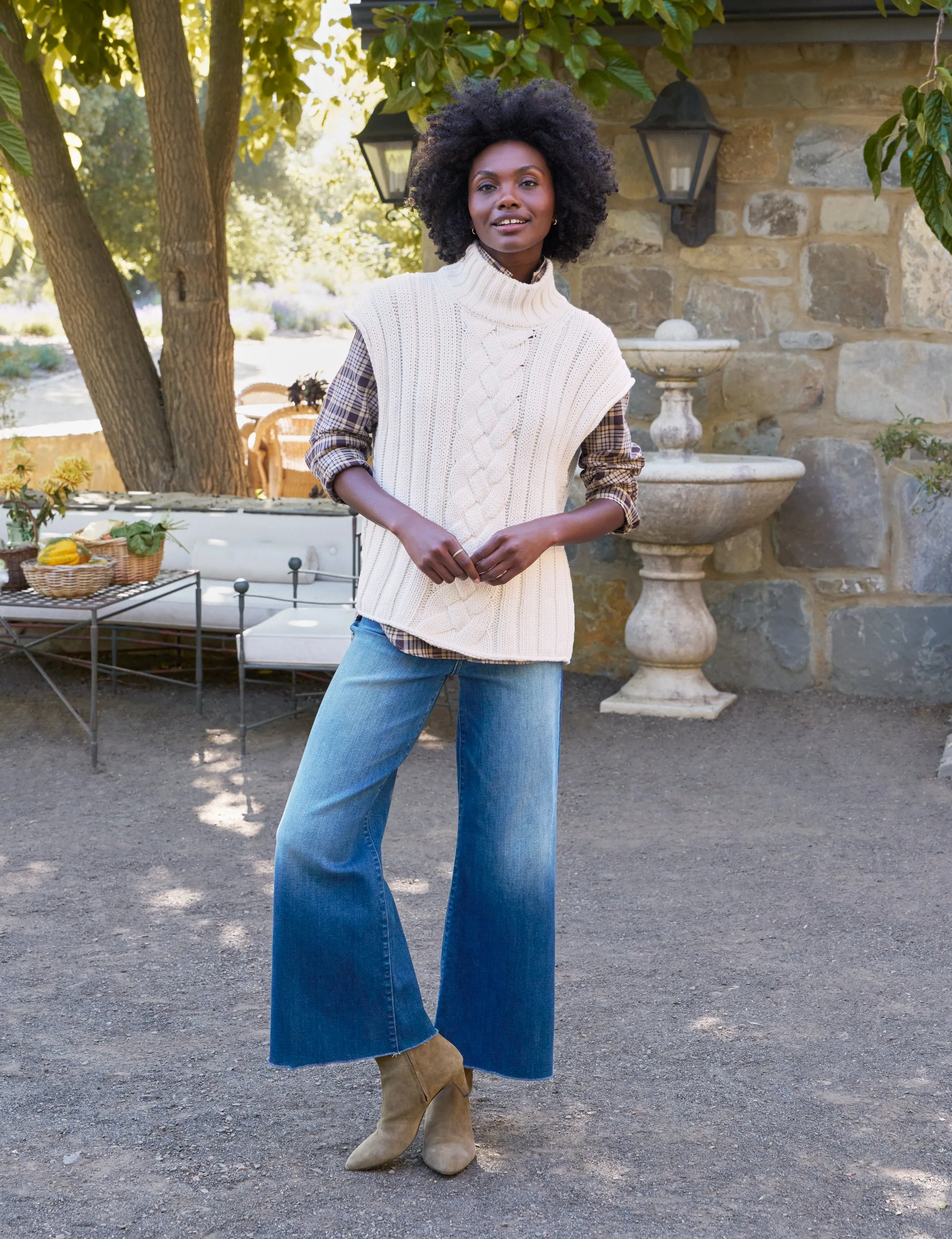 COTSWOLDS VEST Ivory, Pure Italian Cotton sold by Frank & Eileen product image thumbnail 3