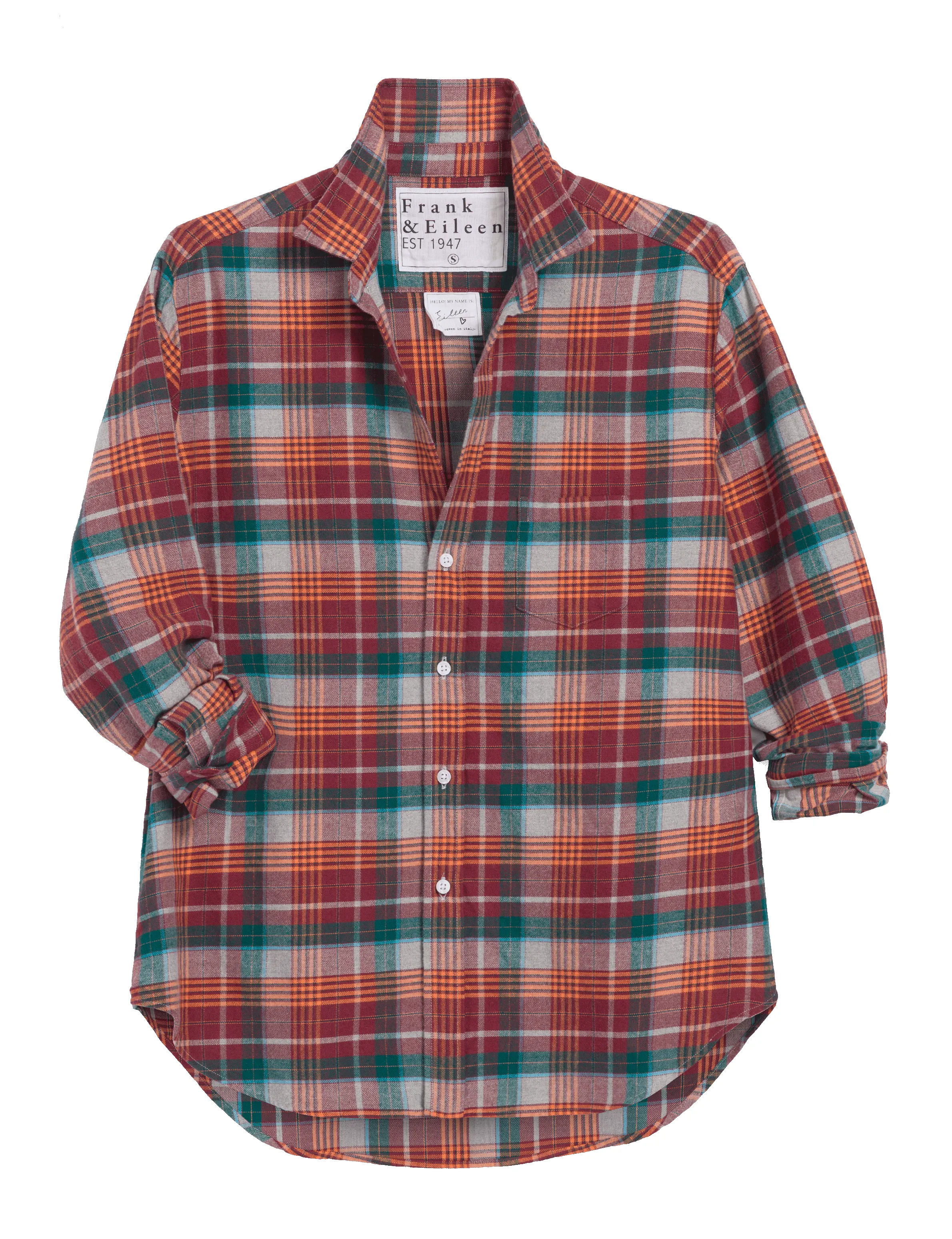 EILEEN Wine and Green Plaid, Italian Flannel sold by Frank & Eileen product image thumbnail 5