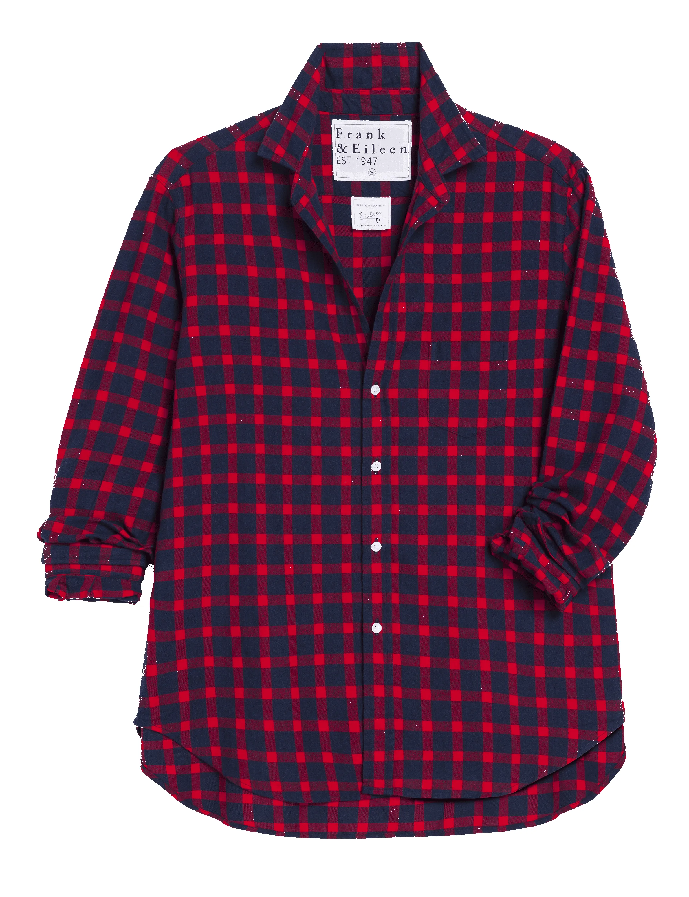 EILEEN Red and Blue Plaid, Italian Flannel sold by Frank & Eileen product image thumbnail 5