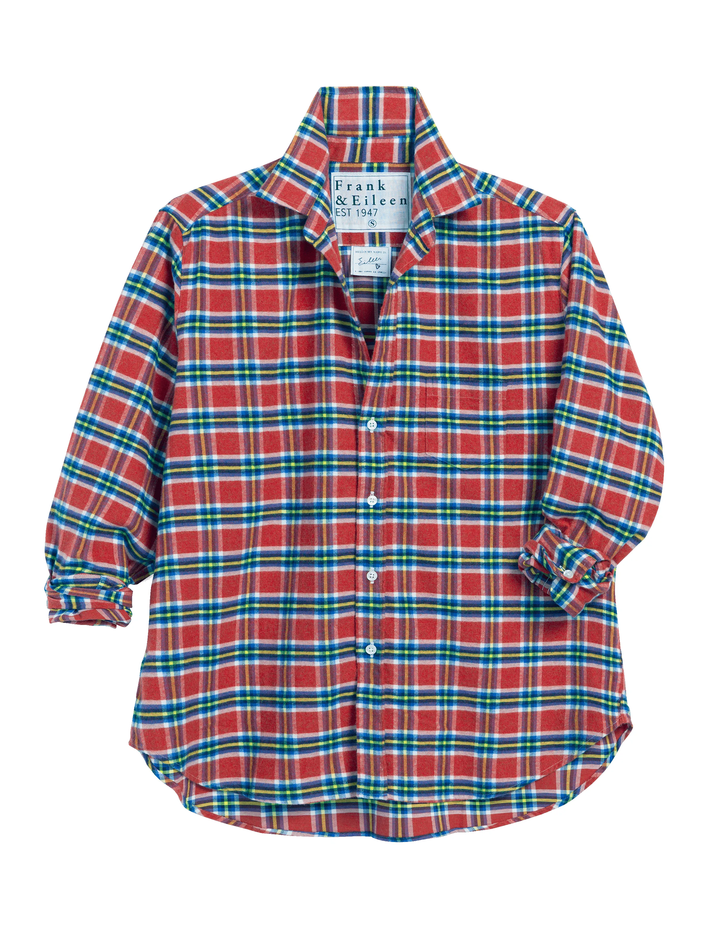EILEEN Red and Yellow with Blue Plaid, Italian Flannel sold by Frank & Eileen product image thumbnail 5