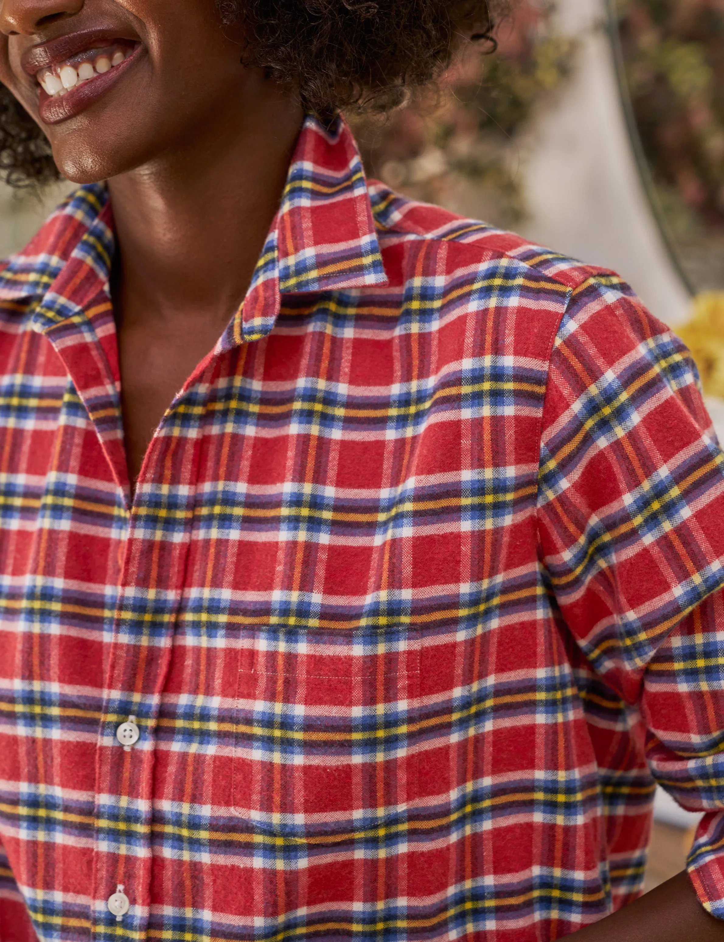 EILEEN Red and Yellow with Blue Plaid, Italian Flannel sold by Frank & Eileen product image thumbnail 3