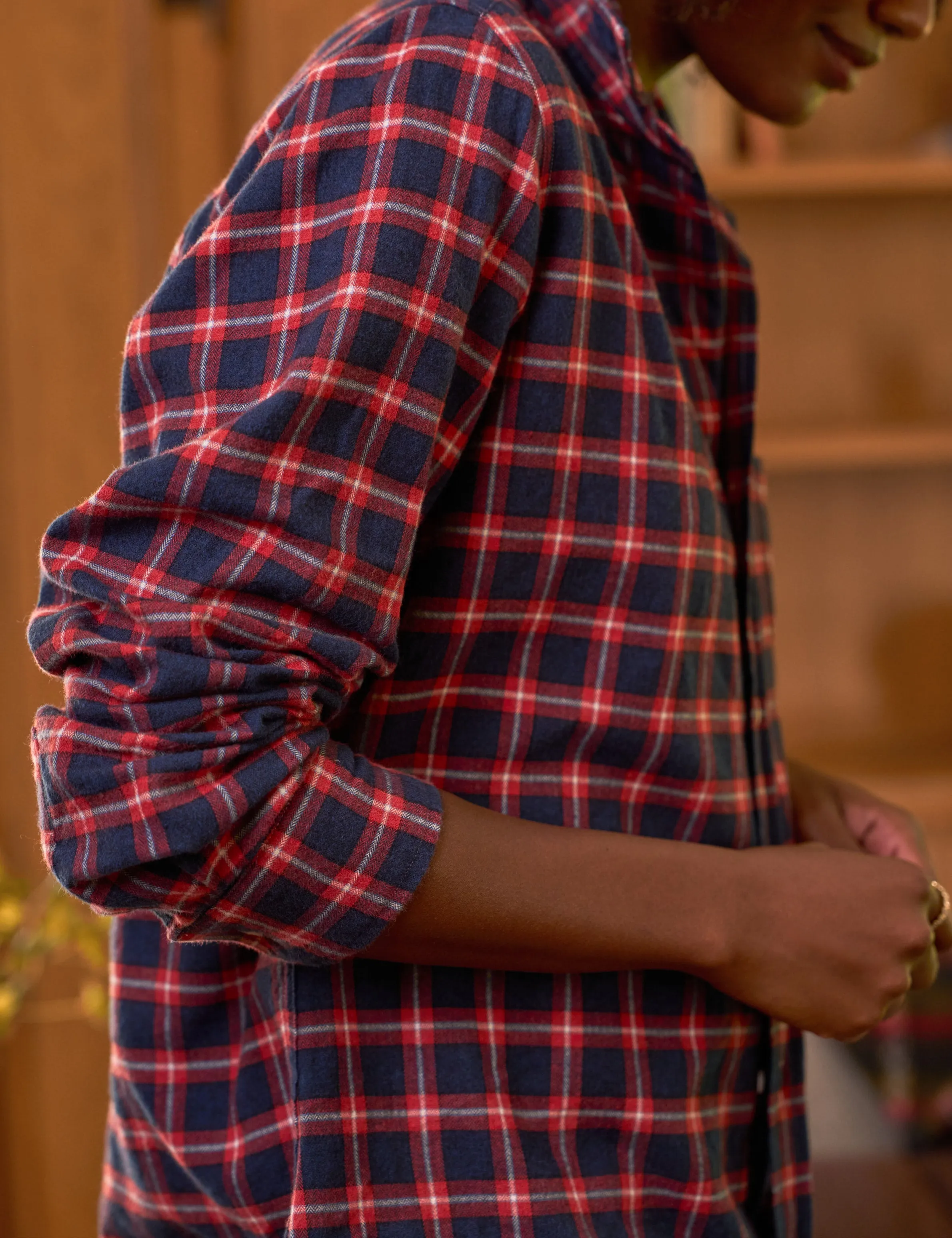 BARRY Red and Blue with White Plaid, Italian Flannel sold by Frank & Eileen product image thumbnail 3