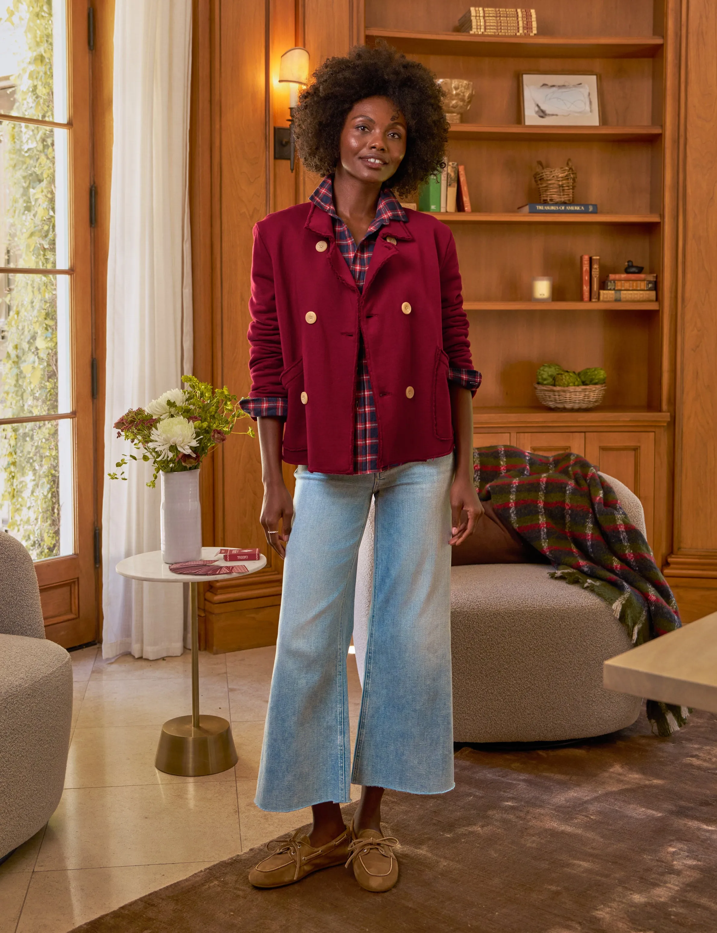 BARRY Red and Blue with White Plaid, Italian Flannel sold by Frank & Eileen product image thumbnail 4