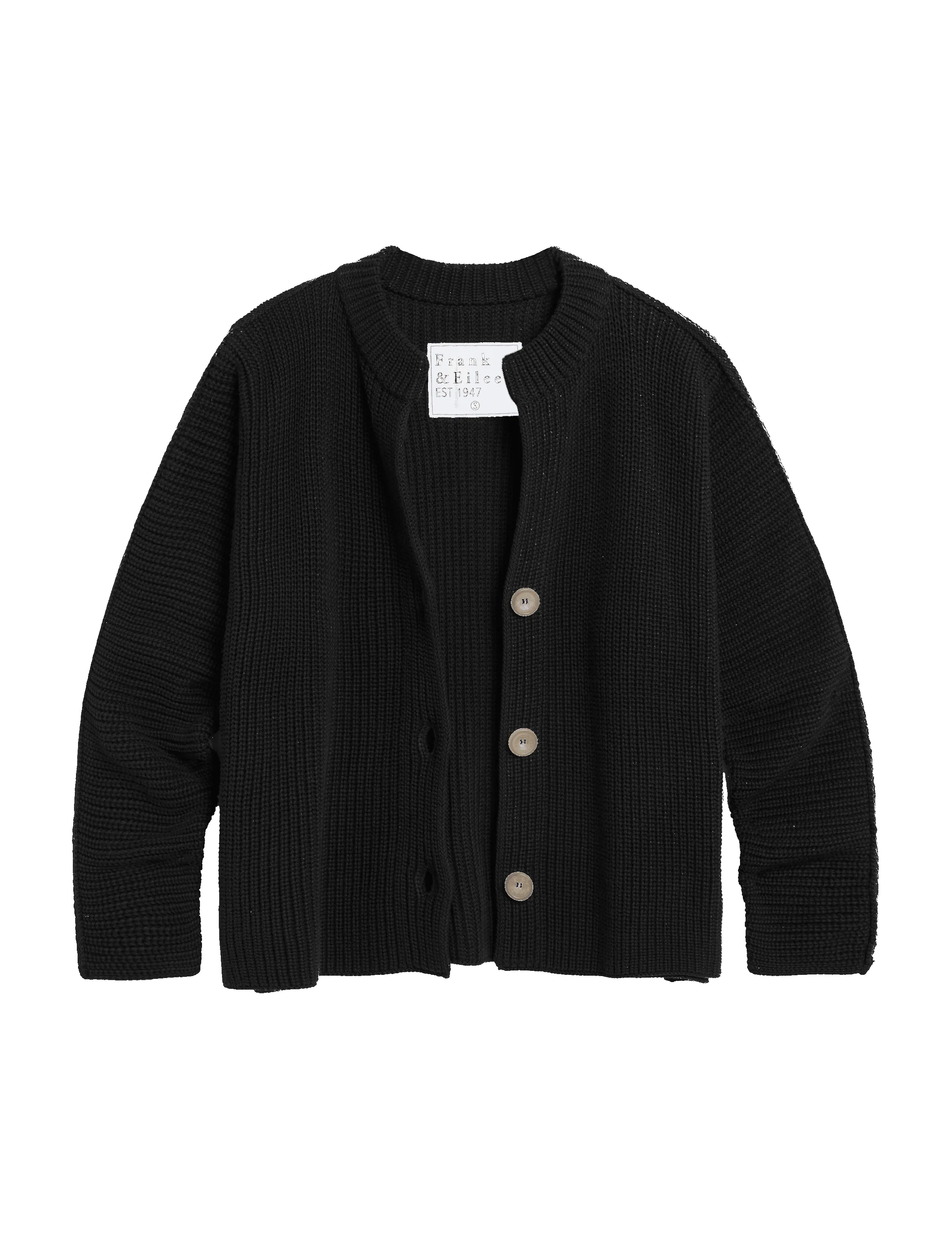 MONTECITO CARDIGAN Black, Pure Italian Cotton sold by Frank & Eileen product image thumbnail 4