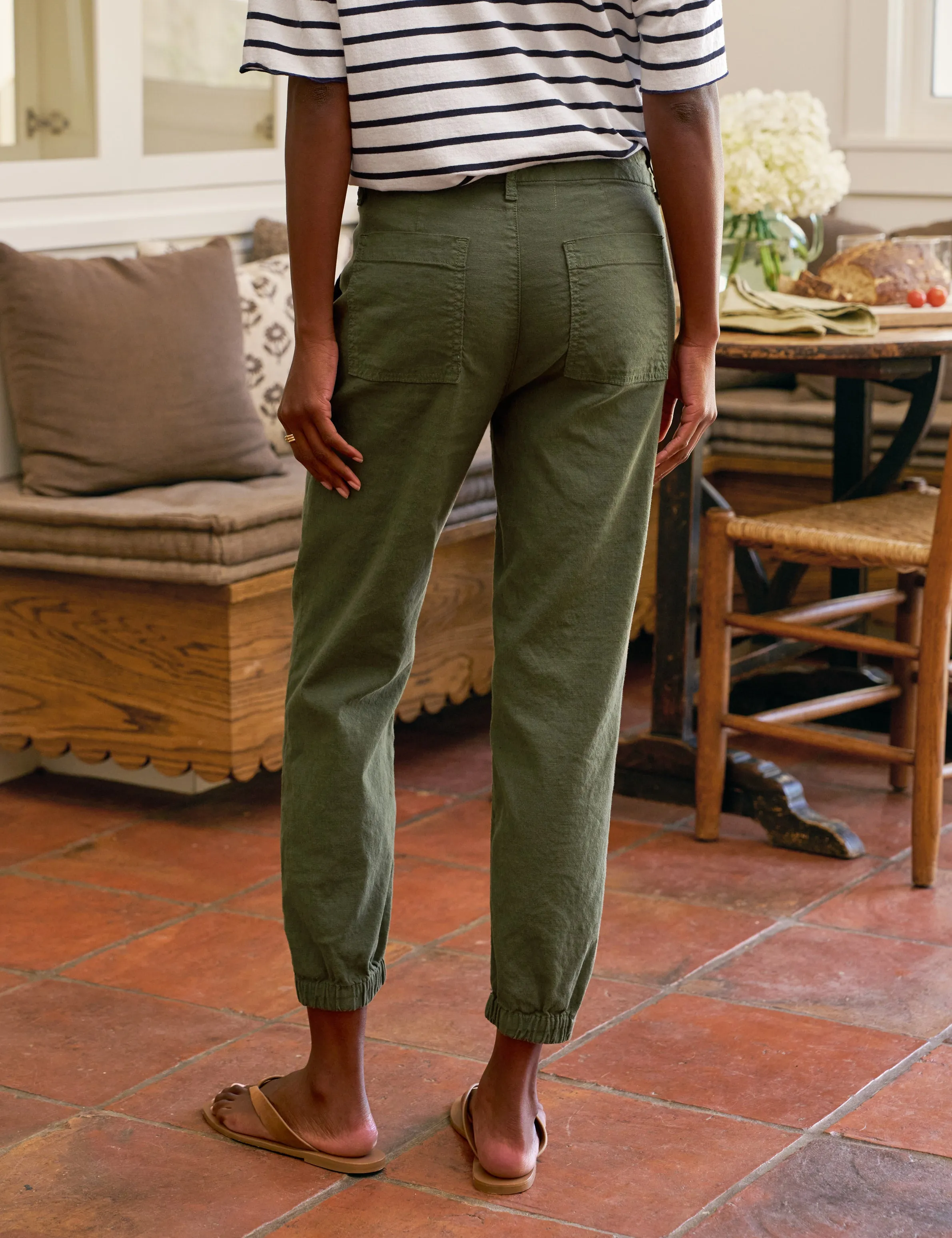 JAMESON Hunter Green, Italian Performance Linen sold by Frank & Eileen product image thumbnail 2