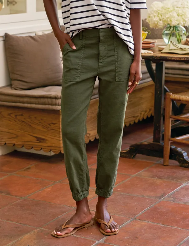 JAMESON Hunter Green, Italian Performance Linen sold by Frank & Eileen