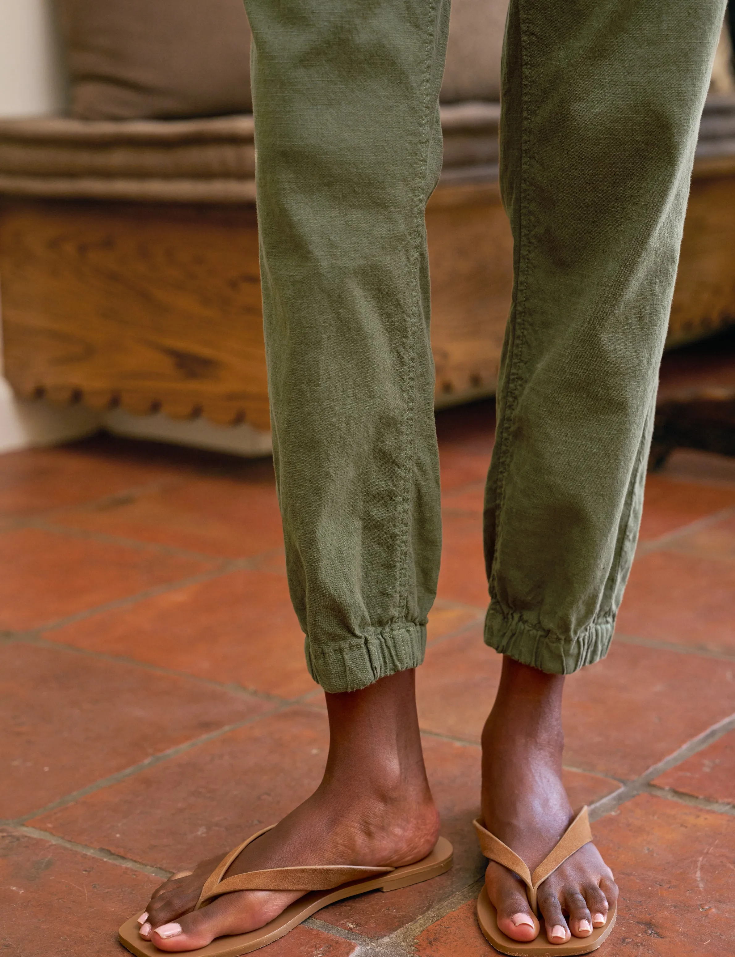 JAMESON Hunter Green, Italian Performance Linen sold by Frank & Eileen product image thumbnail 3