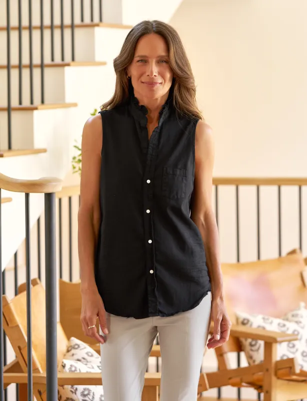 FIONA RUFFLE Black, Famous Denim sold by Frank & Eileen