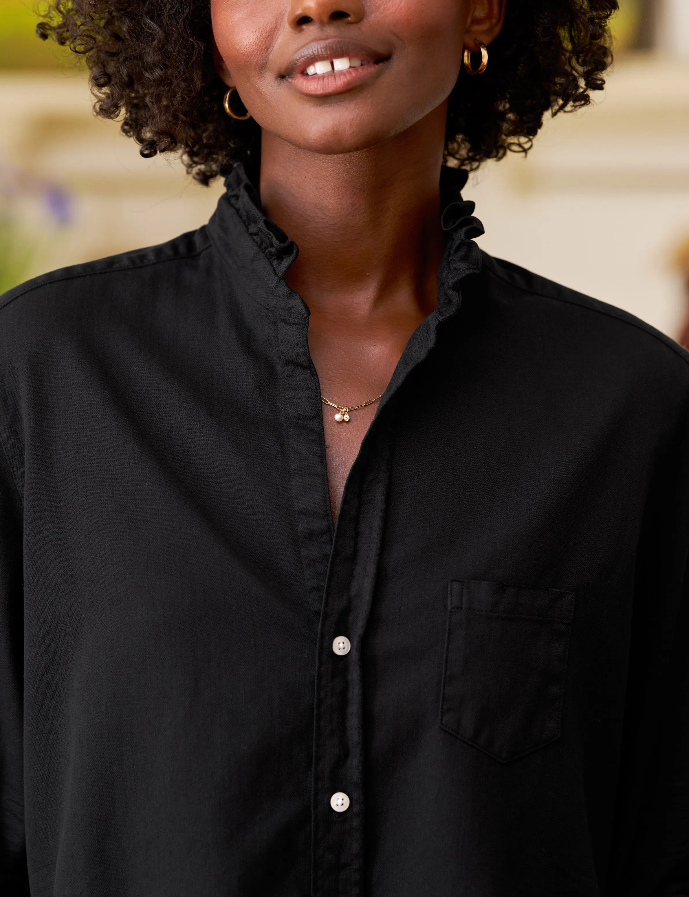 EILEEN RUFFLE Black, Famous Denim sold by Frank & Eileen product image thumbnail 3