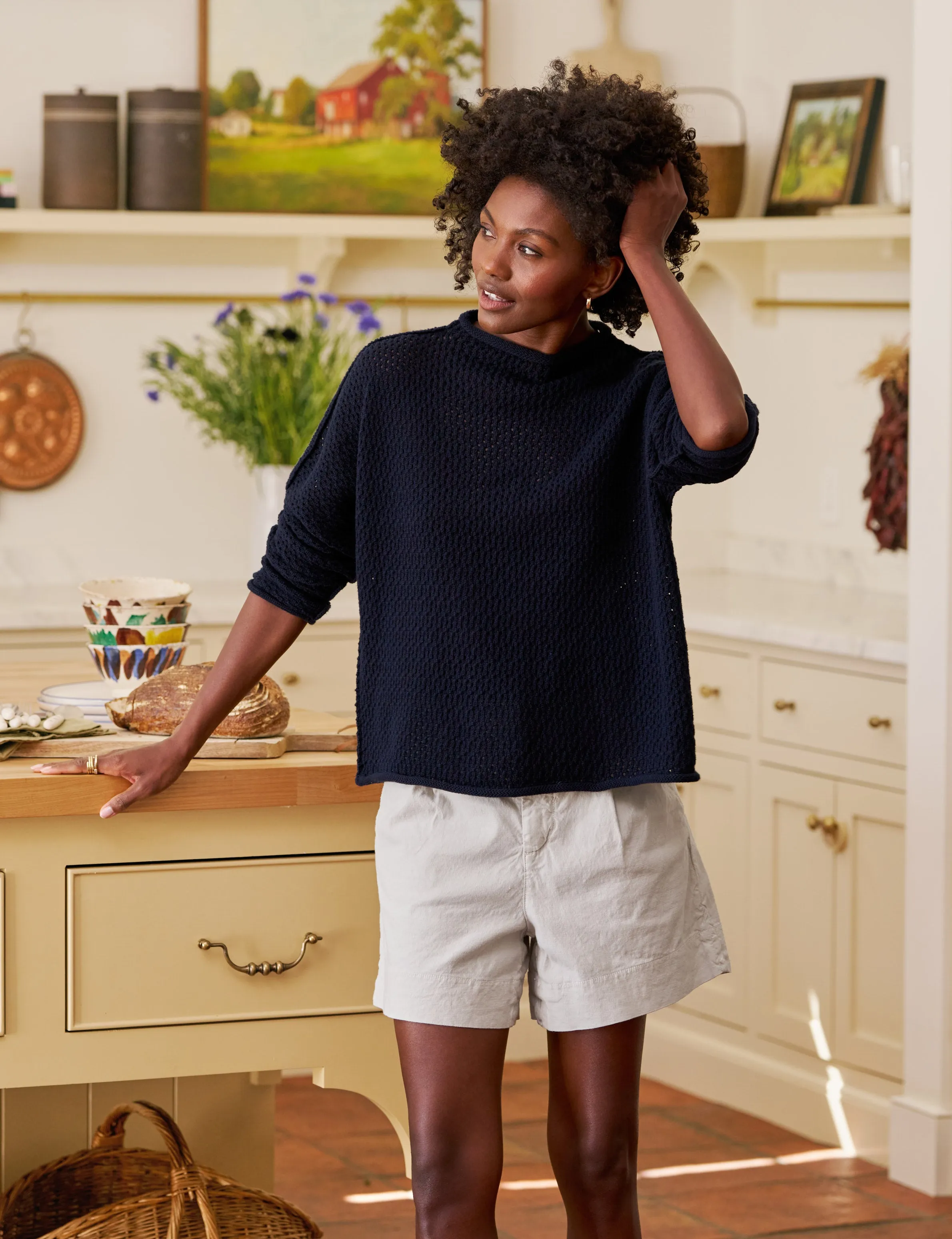 MONTEREY POINTELLE Marine, Pure Italian Cotton sold by Frank & Eileen product image thumbnail 5