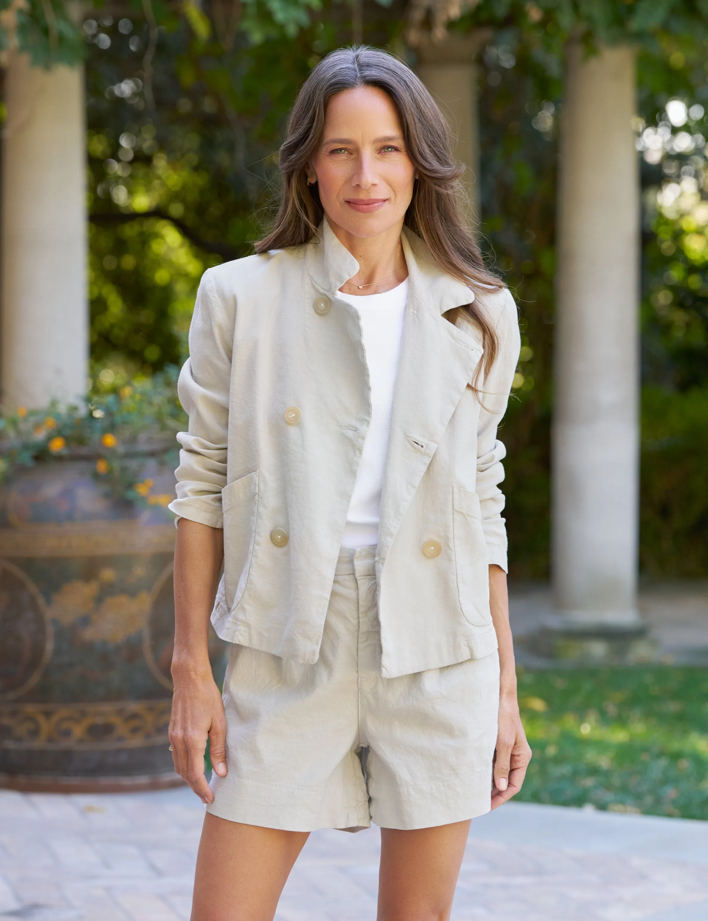 MINI BELFAST Cement, Italian Performance Linen sold by Frank & Eileen