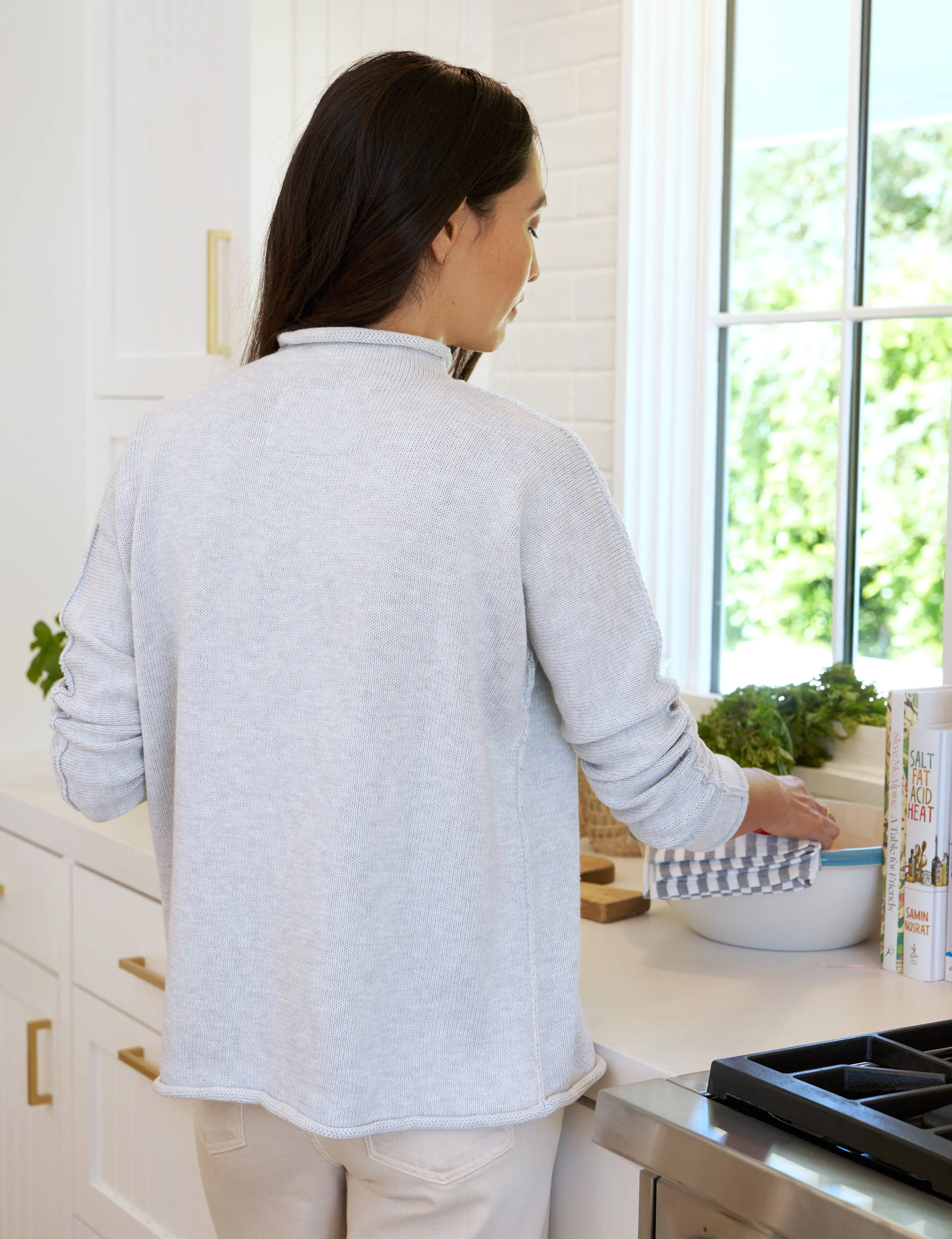 MONTEREY Gray Melange, Pure Italian Cotton sold by Frank & Eileen product image thumbnail 2