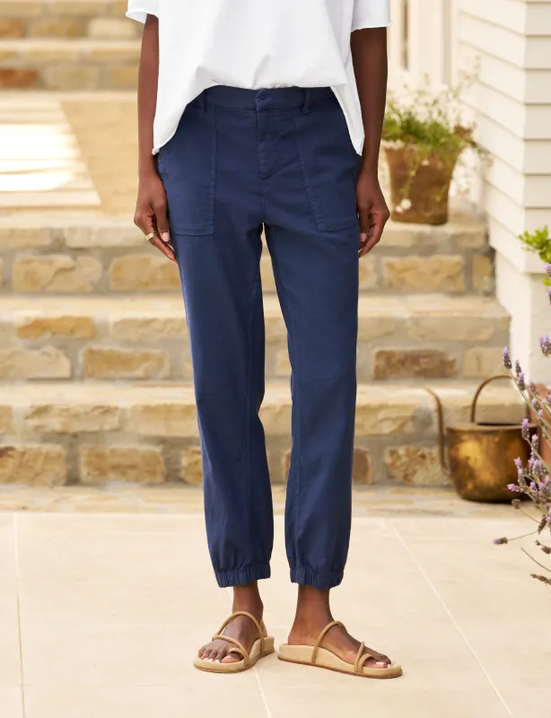 JAMESON Summer Navy, Italian Performance Linen sold by Frank & Eileen