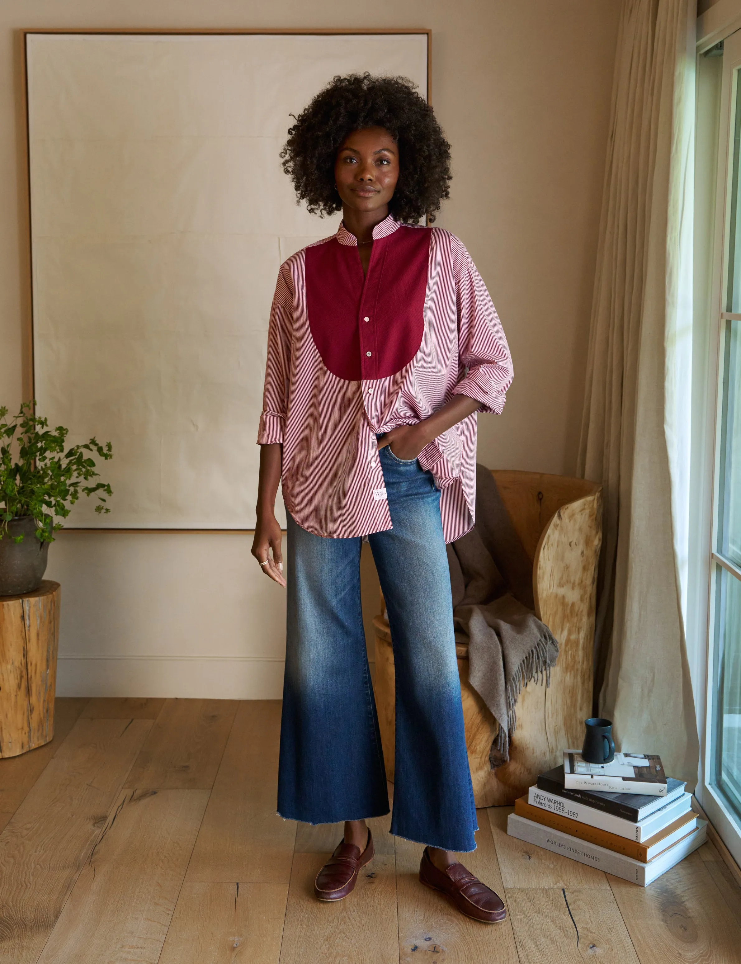 VICTORIA Red Stripe with Red Bib, Superluxe sold by Frank & Eileen product image thumbnail 4